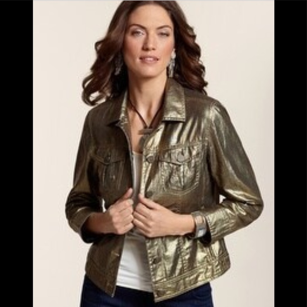 Gold cotton/ linen jacket